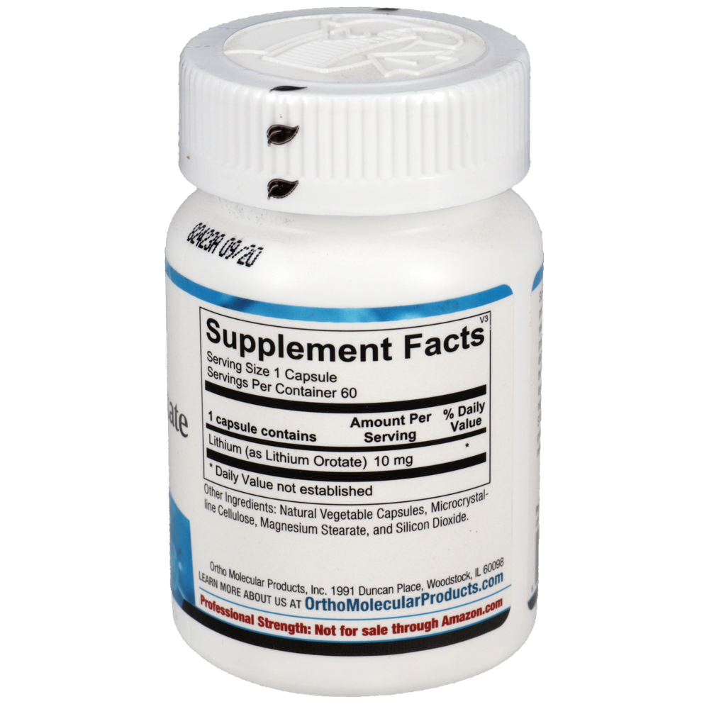 Lithium Orotate 10mg by Ortho Molecular Products