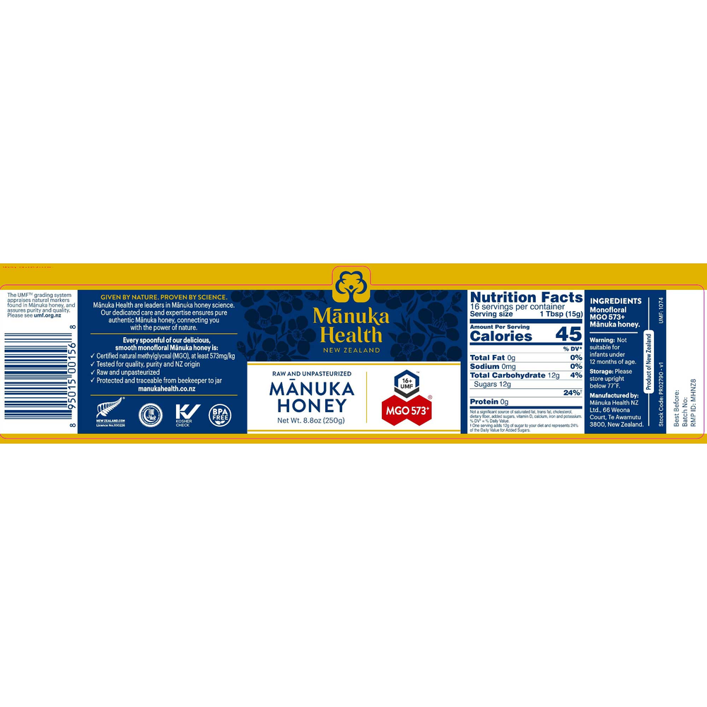 Manuka Health MGO 573+ Manuka Honey - 8.8oz - Manuka Health