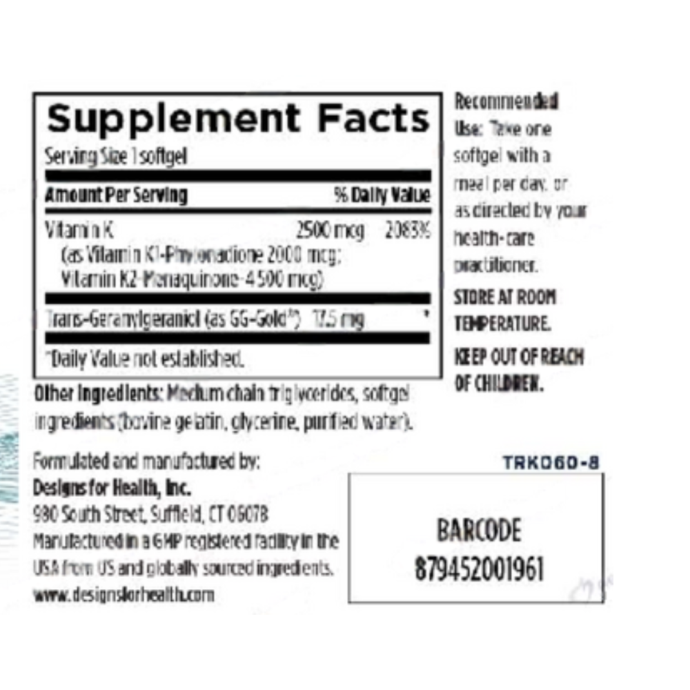 Designs for Health Tri-K  - 60 softgels