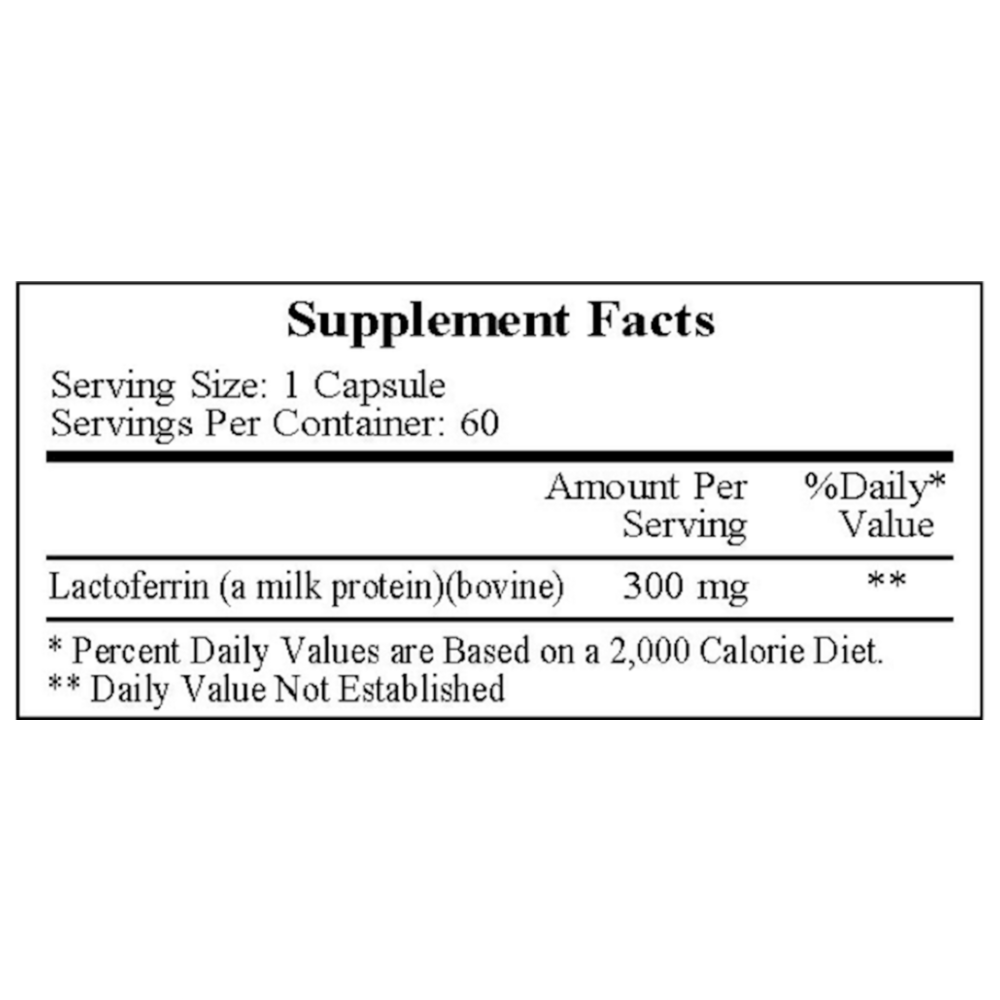 Ecological Formulas - Lactoferrin-  300 Mg 60 Capsules