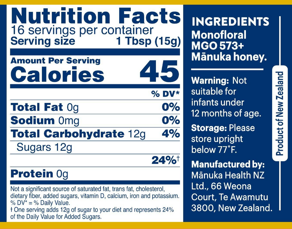 Manuka Health MGO 573+ Manuka Honey - 8.8oz - Manuka Health