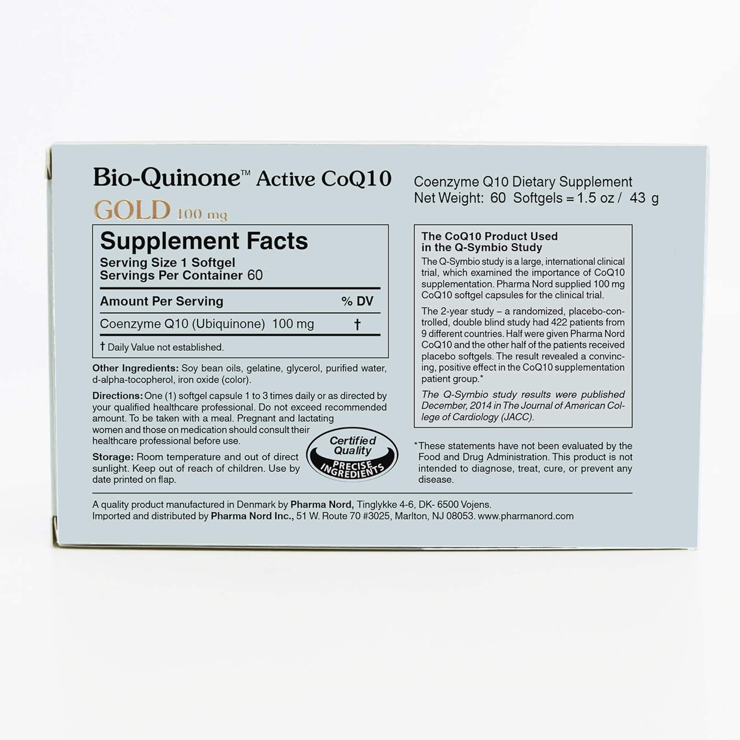 Bio-QuinoneTM Active CoQ10 GOLD 150 soft gels - Pharma Nord