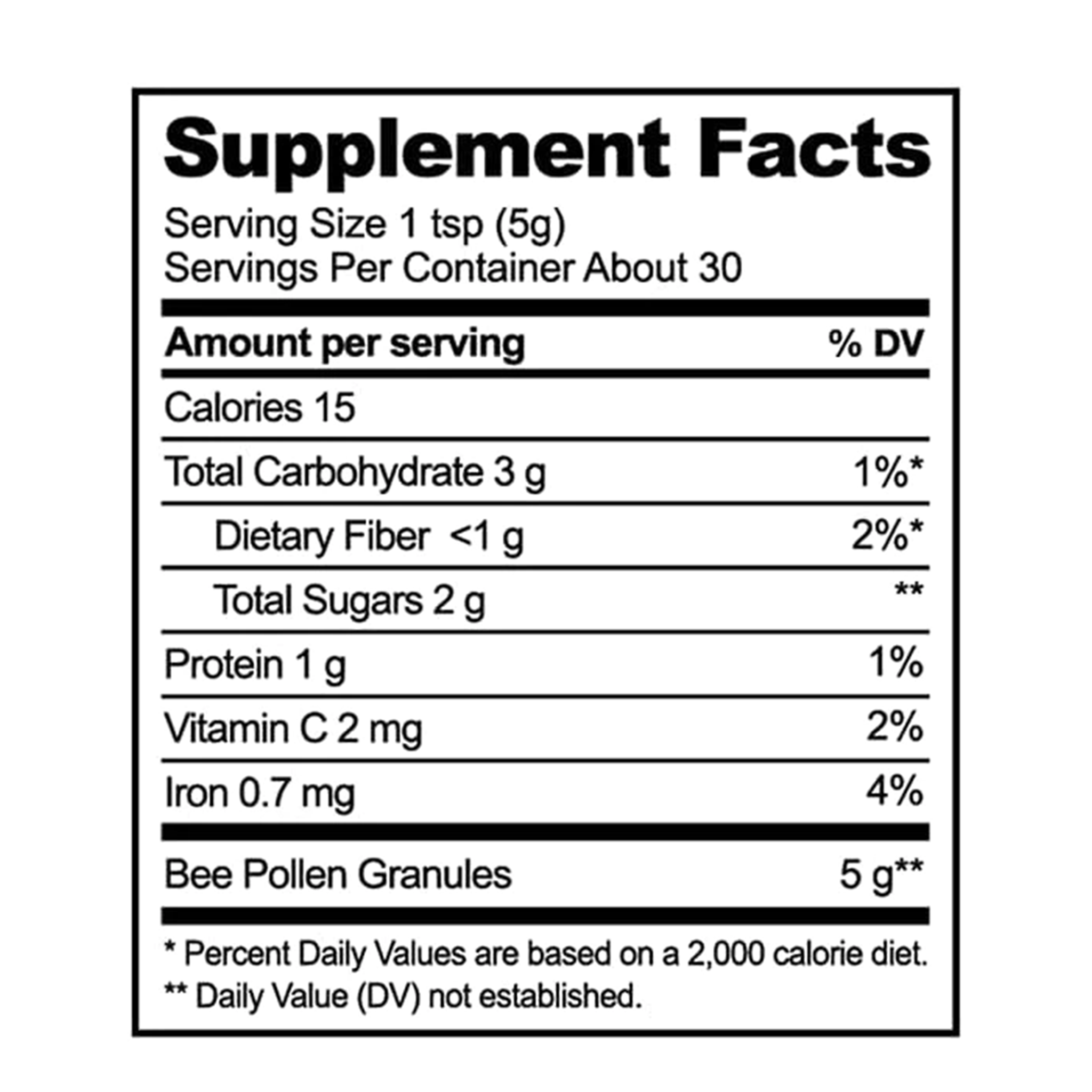 Beekeeper's Naturals 100% Raw Bee Pollen Granules - 150g