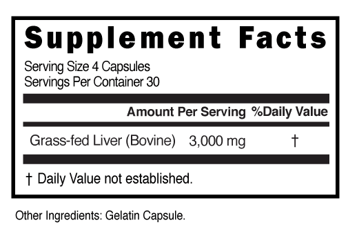 Beef Liver IQ - 120 caps - Formula IQ (2 bottles order)