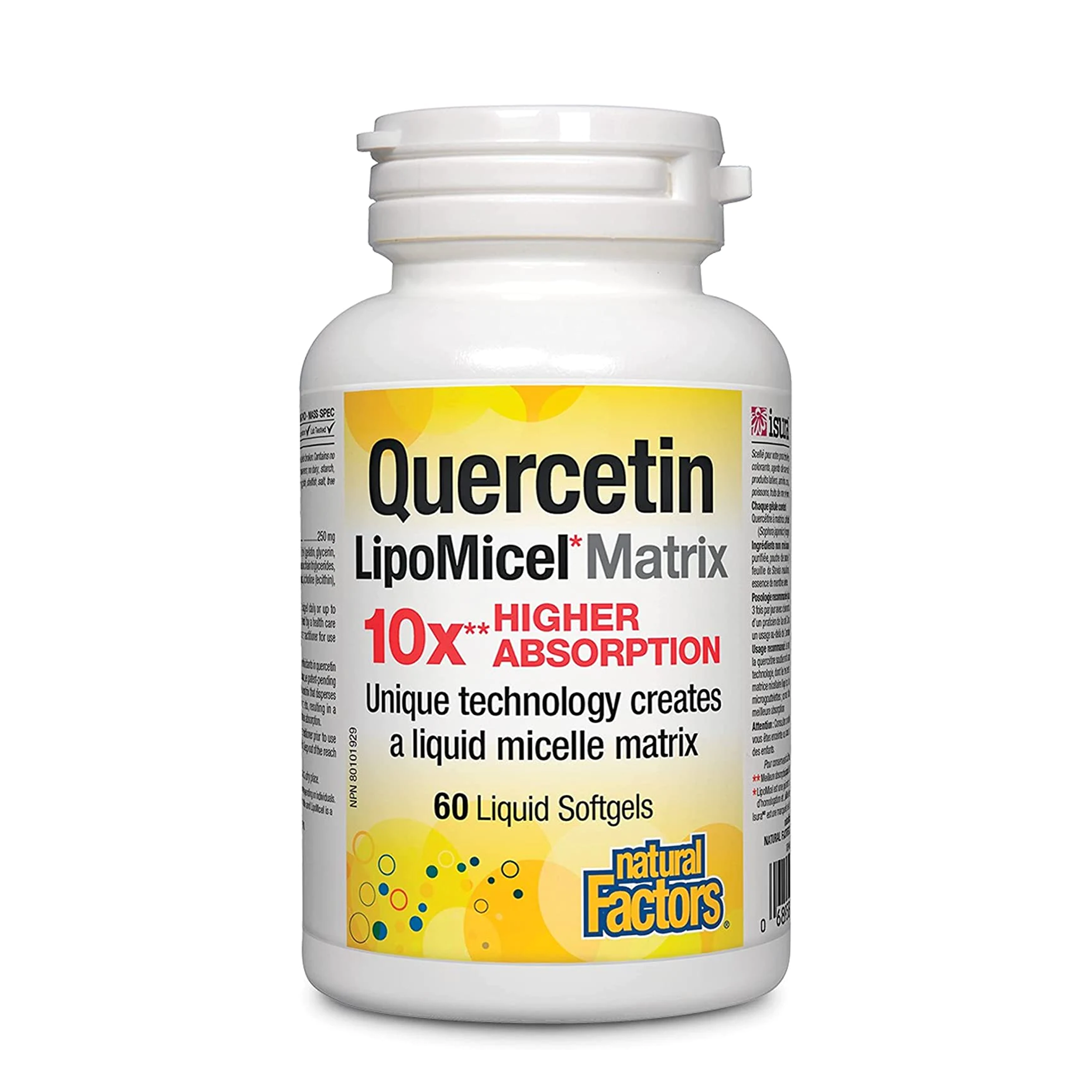 Quercetin LipoMicel Matrix Liquid Softgels | Natural Factors USA - 60 caps
