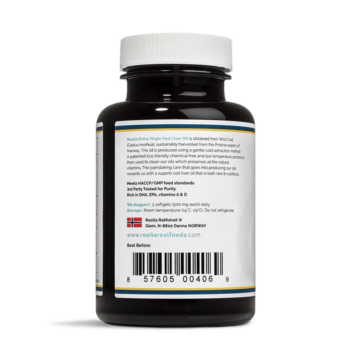 Rosita Extra Virgin Cod Liver Oil Softgels  - 90 gelcaps