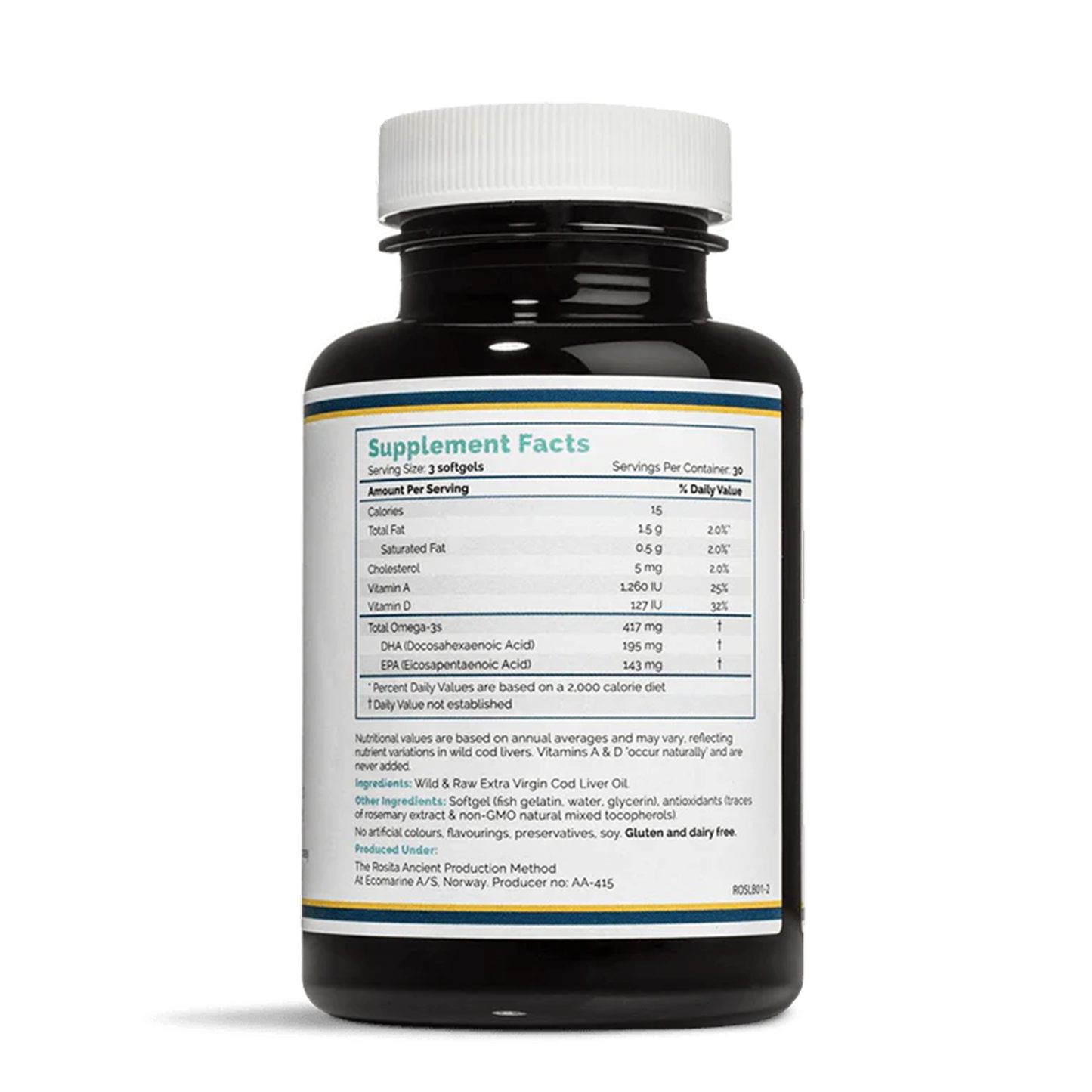 Rosita Extra Virgin Cod Liver Oil Softgels  - 90 gelcaps