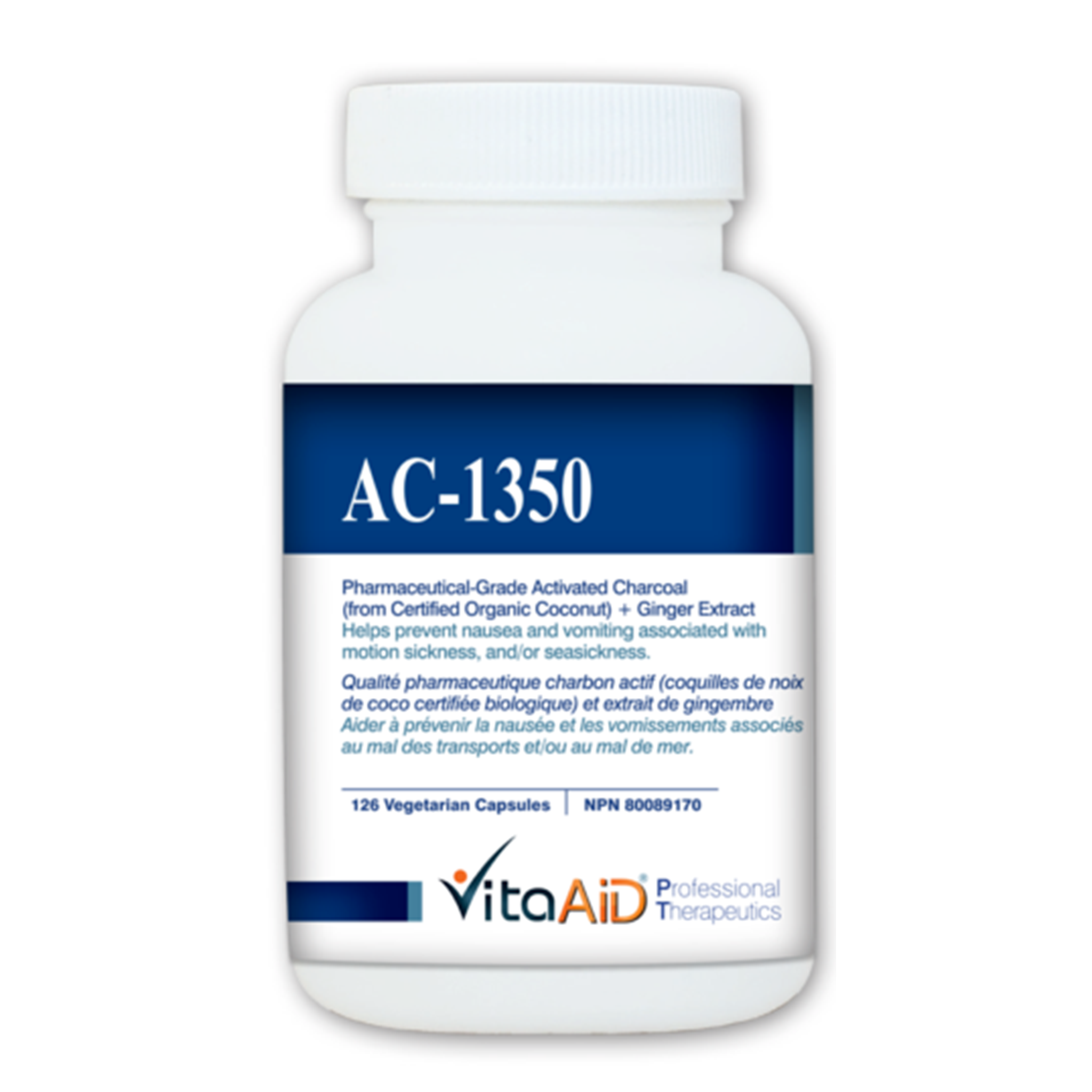 AC-1350 Activated Charcoal - 126 caps - Vita Aid