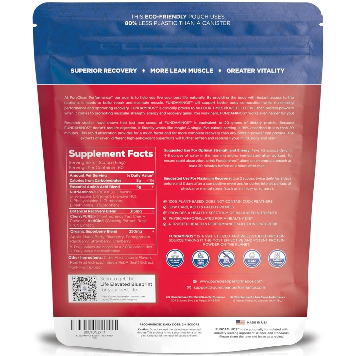 FUNDAMINOS™  - Plant-Based Essential Amino Acid Powder