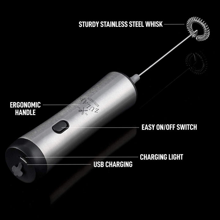 Zulay Kitchen Milk Boss Rechargeable Milk Frother