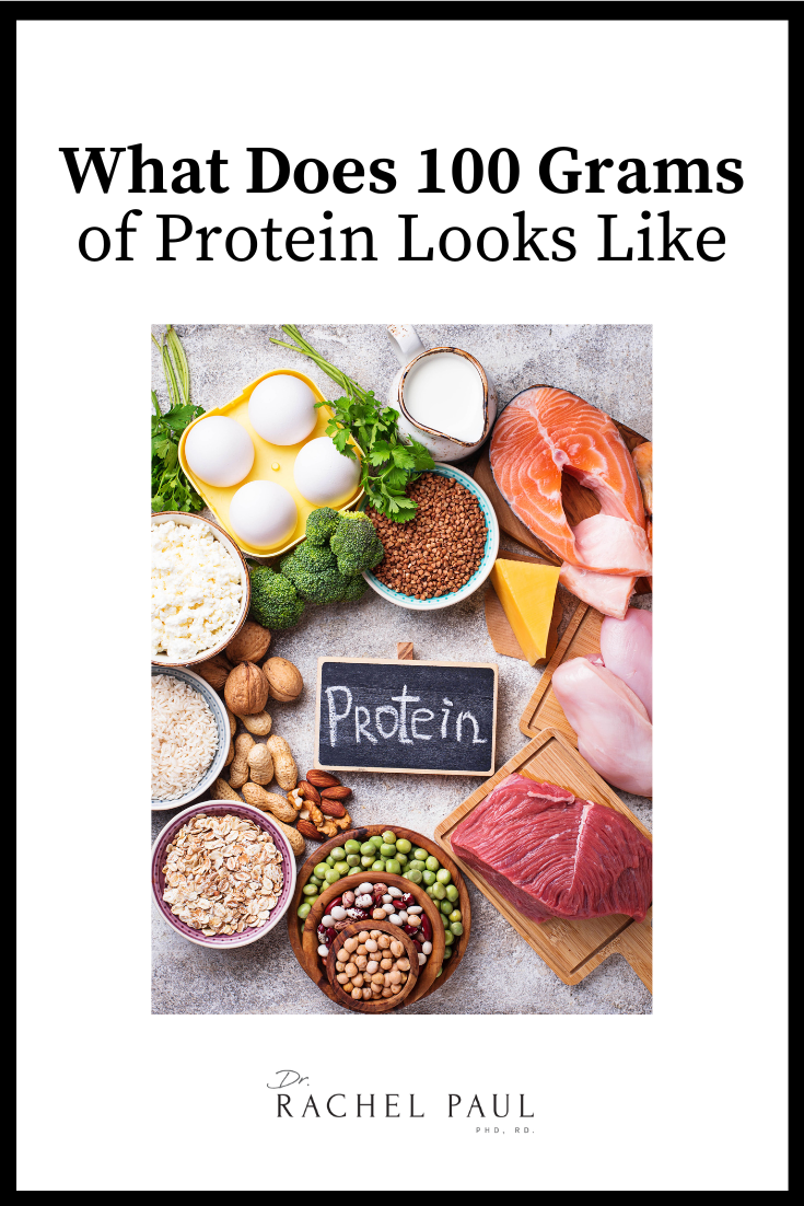 What Does 100 Grams Of Protein Look Like by Dr. Rachel Paul, Ph.D., RD