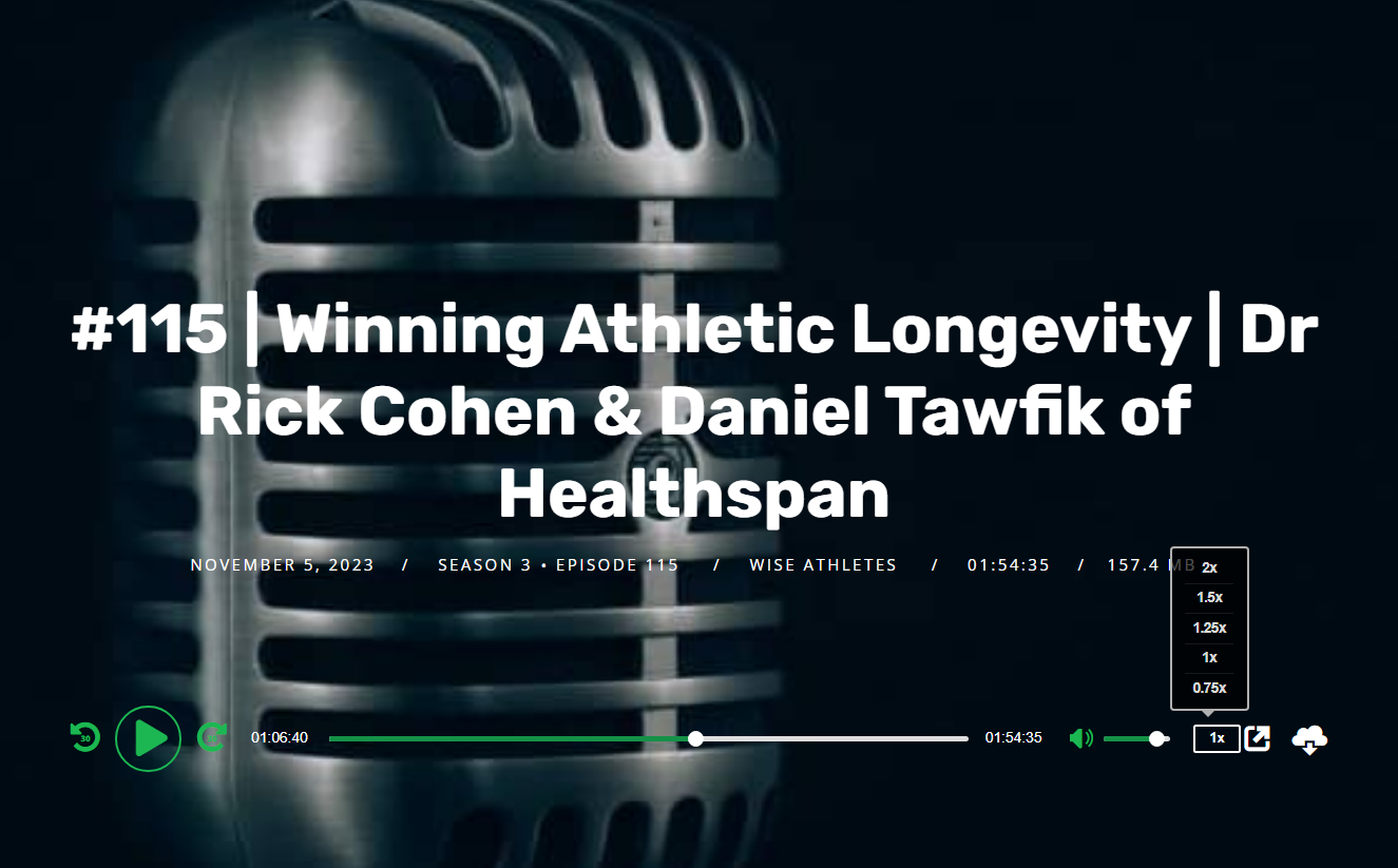 Winning Athletic Longevity | Dr Rick Cohen & Daniel Tawfik of Healthspan