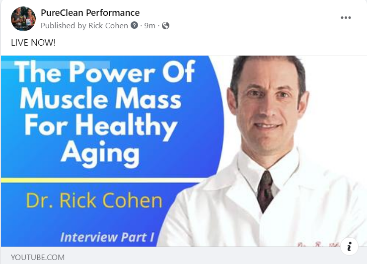 The Power Of Muscle Mass For Healthy Aging | Dr Richard Cohen Ep 1