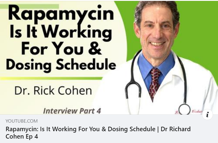 Rapamycin: Is It Working For You & Dosing Schedule | Dr Richard Cohen Ep 4