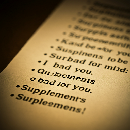 List of supplements that are bad for you that you should know