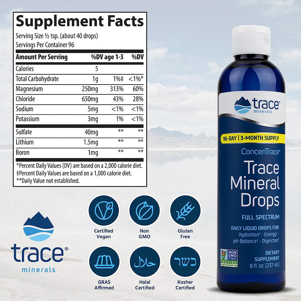 
                      
                        Trace Minerals ConcenTrace Mineral Drops - 8oz
                      
                    