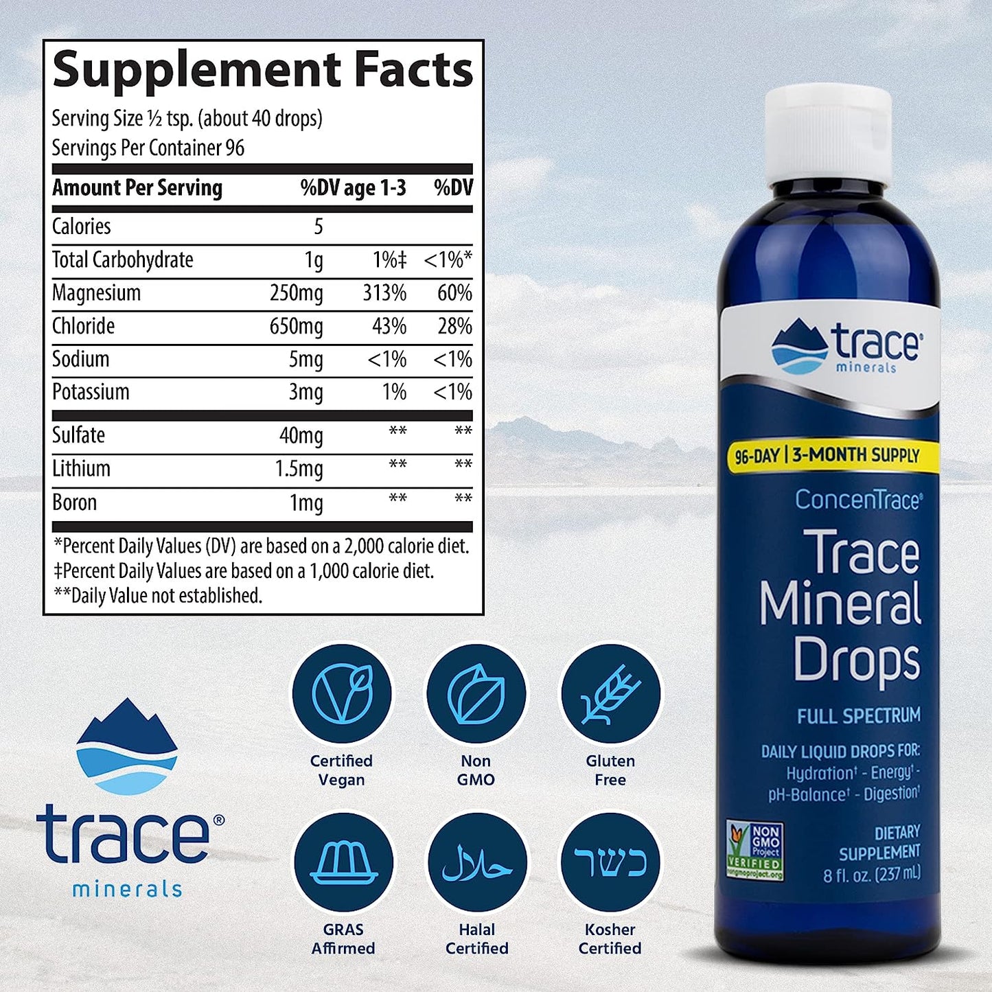 Trace Mineral Drops - 8oz - Trace Minerals