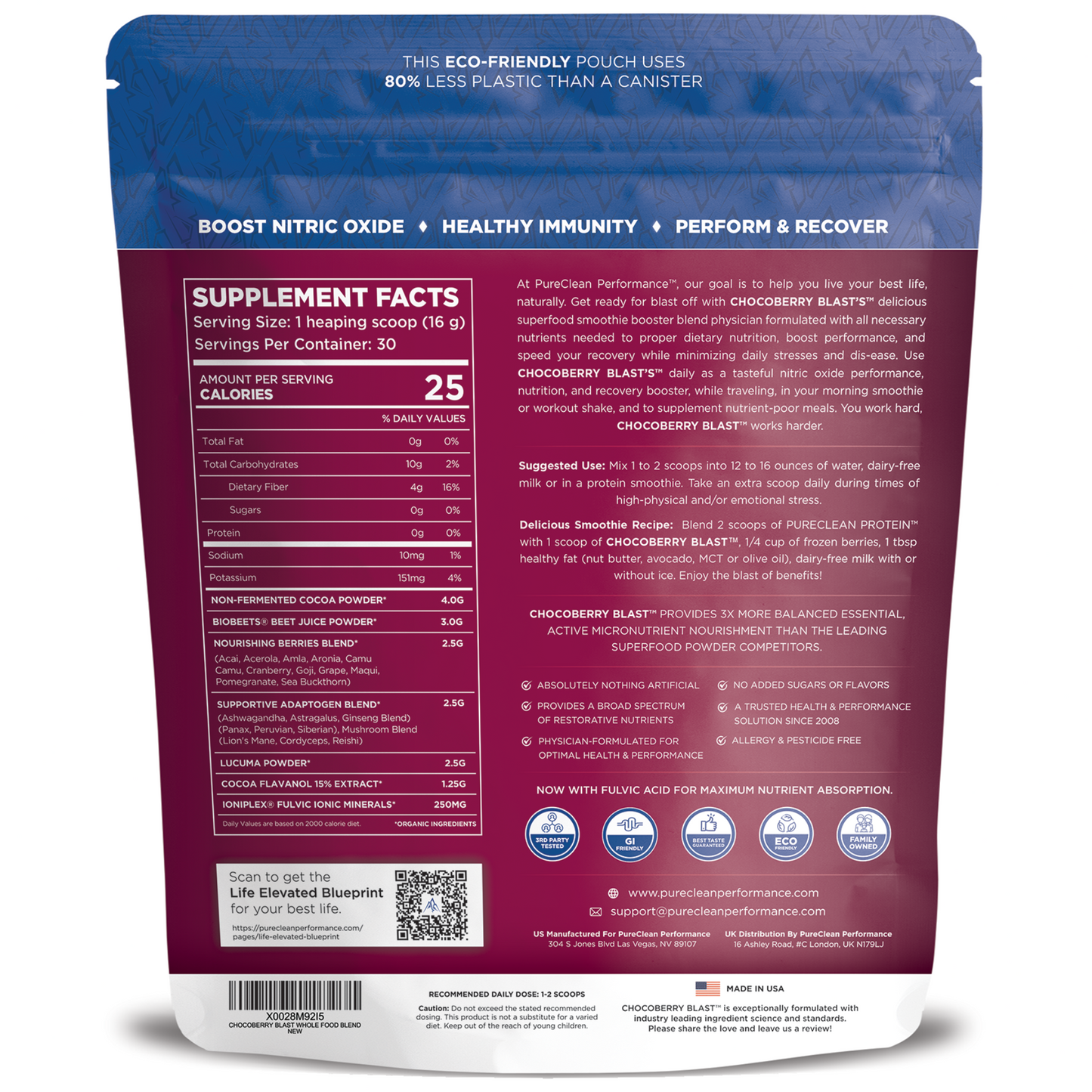 CHOCOBERRY BLAST™ - Beet-Infused Whole Food Powder