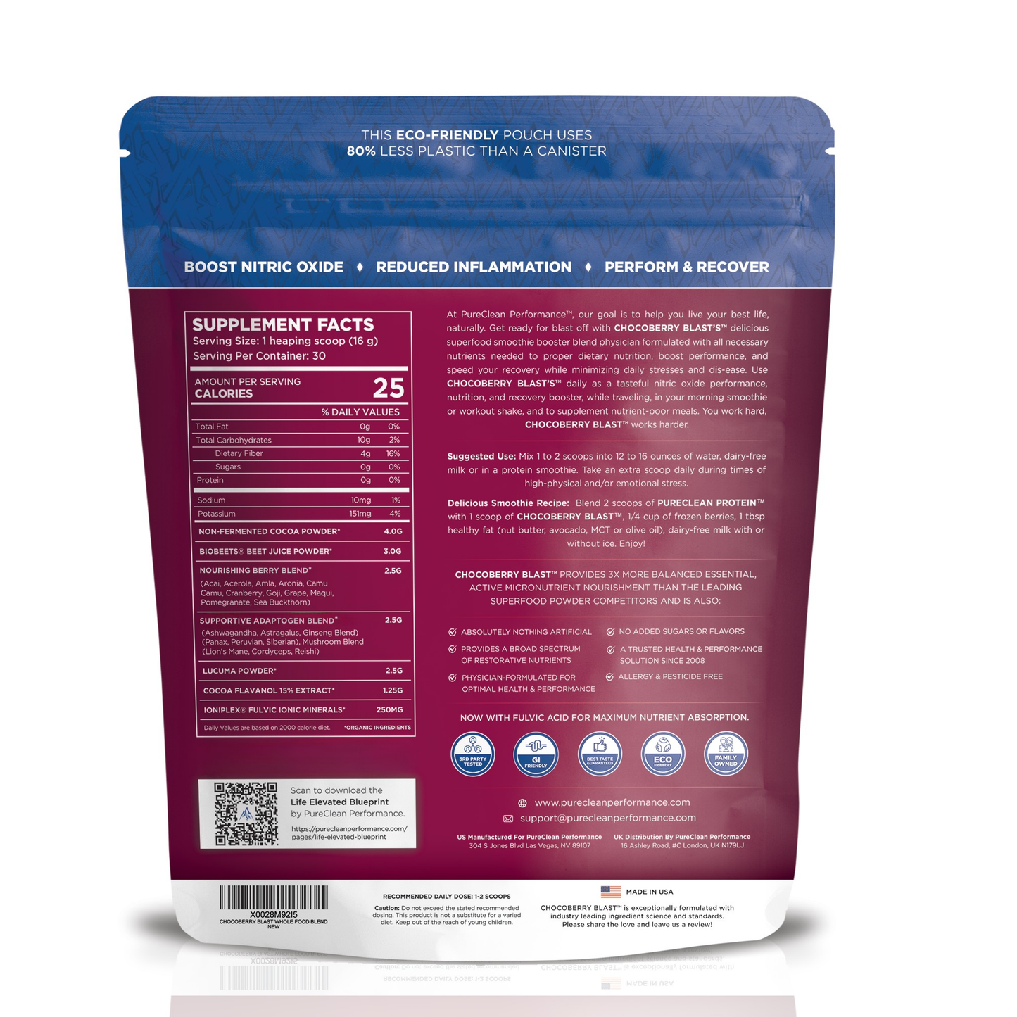CHOCOBERRY BLAST™ - Beet-Infused Whole Food Powder