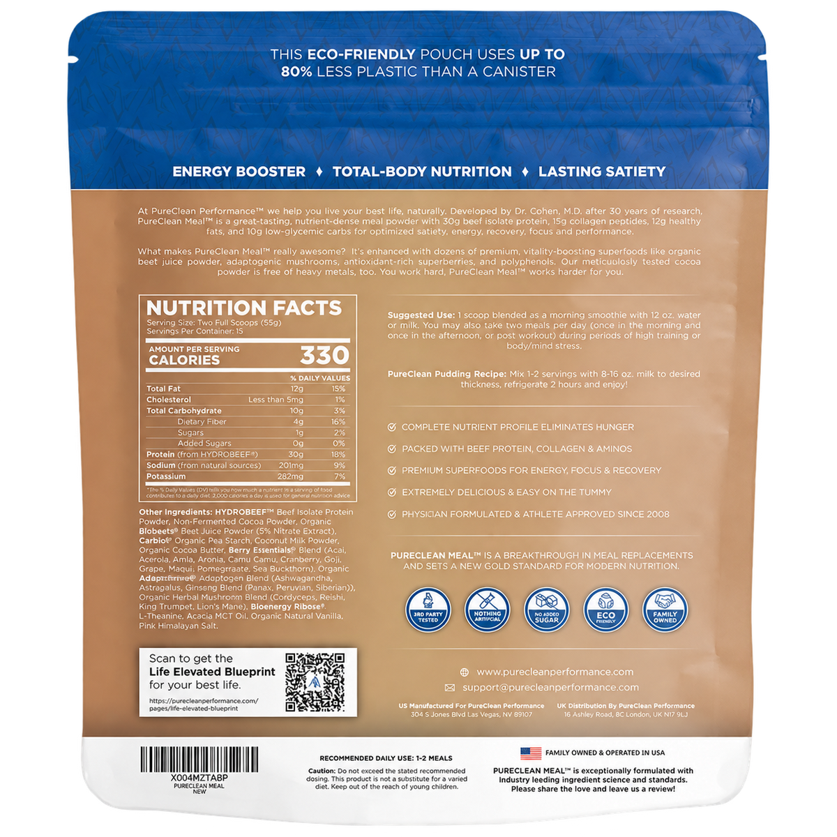 PURECLEAN MEAL™ - Wholefood Nutrients Meal Replacement Shake