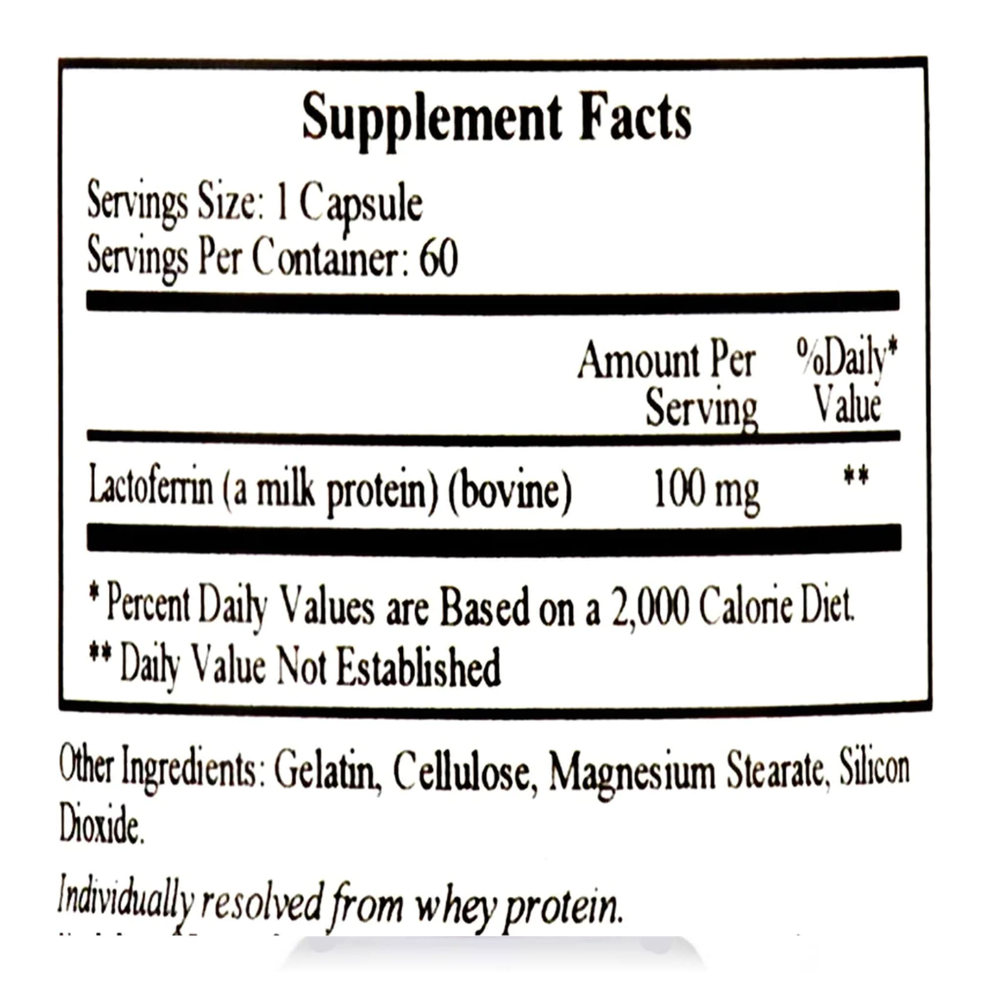 
                  
                    Lactoferrin 300 mg - 60 caps - Ecological Formulas
                  
                