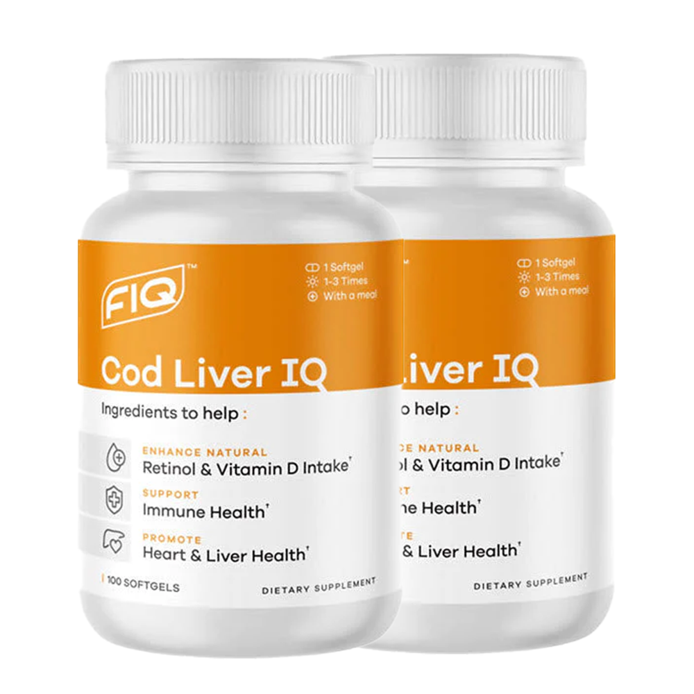 Cod Liver Oil - 100 gelcaps - Formula IQ (2 bottles order)