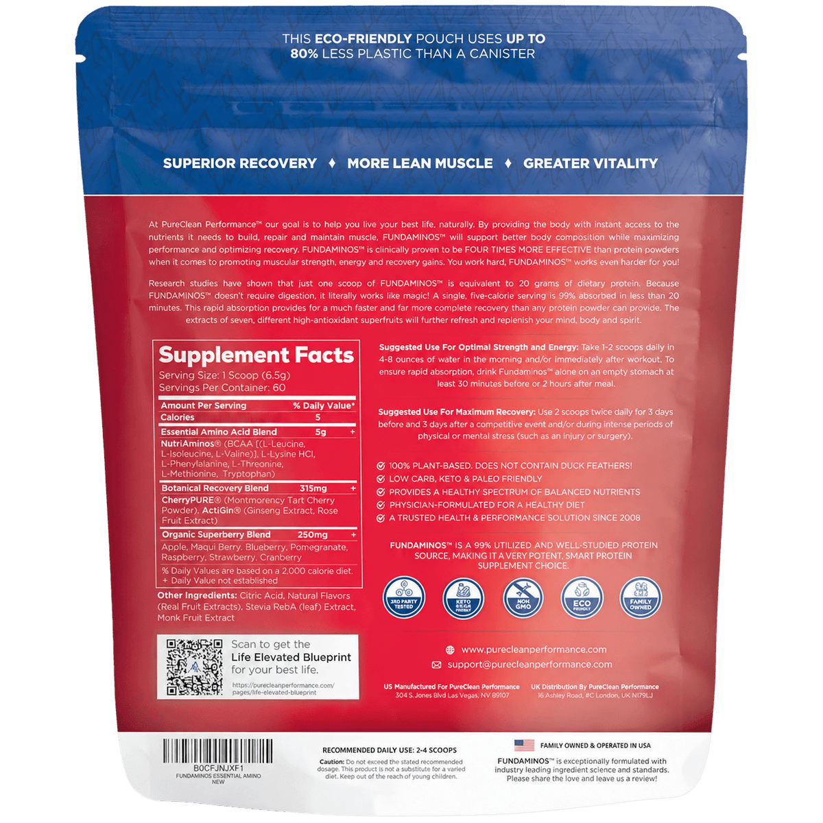 FUNDAMINOS™  - Plant-Based Essential Amino Acid Powder