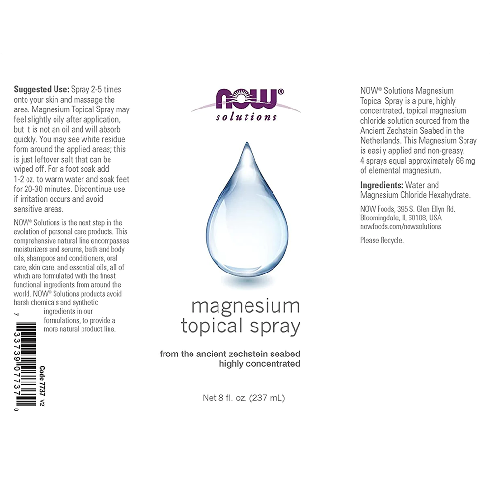 Magnesium Topical Spray - 8oz - Now Foods