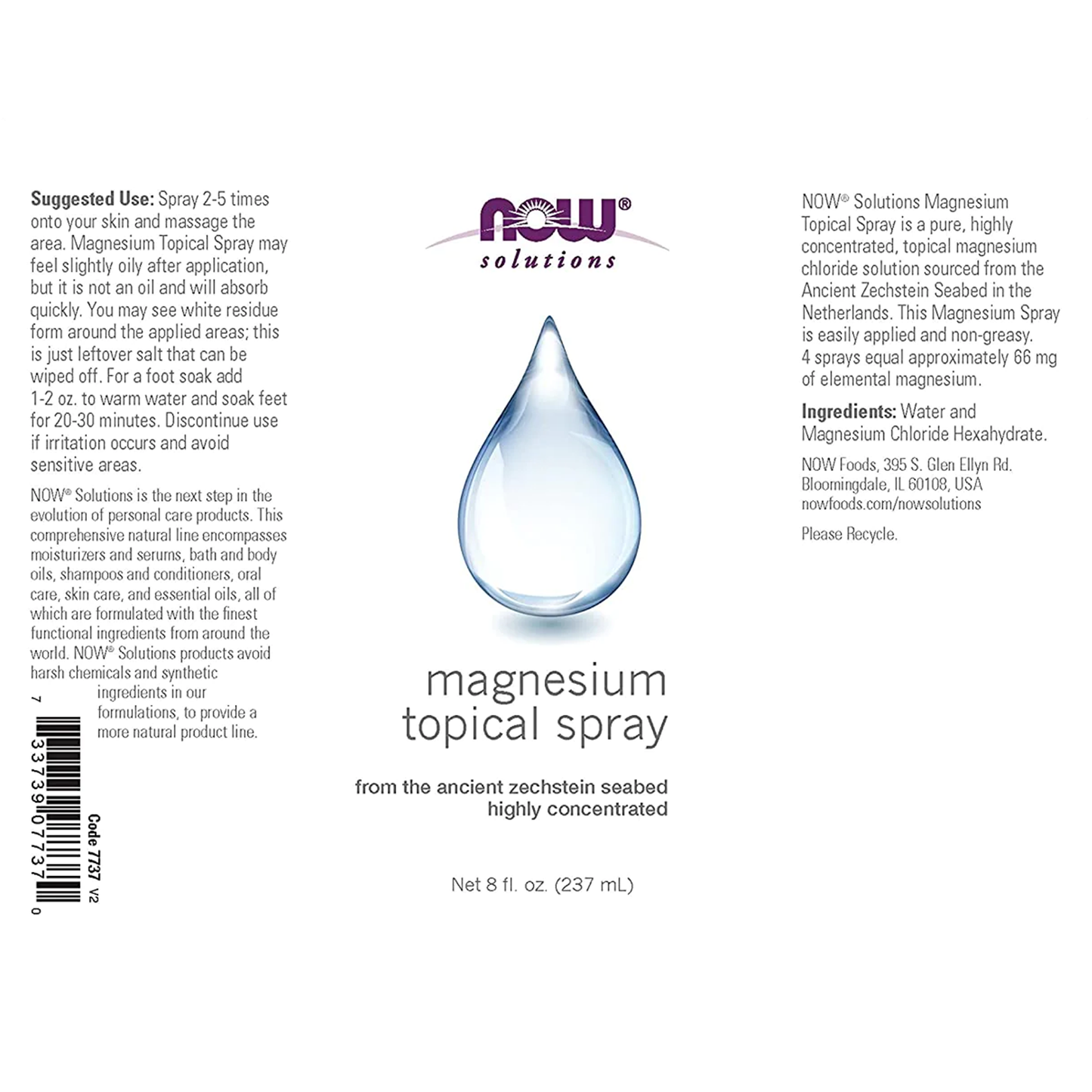 
                  
                    Magnesium Topical Spray - 8oz - Now Foods
                  
                