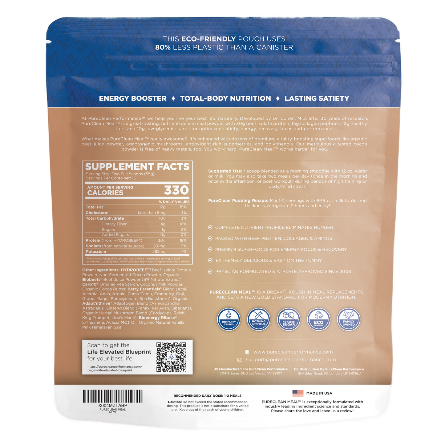 PURECLEAN MEAL™ - Wholefood Nutrients Meal Replacement Shake