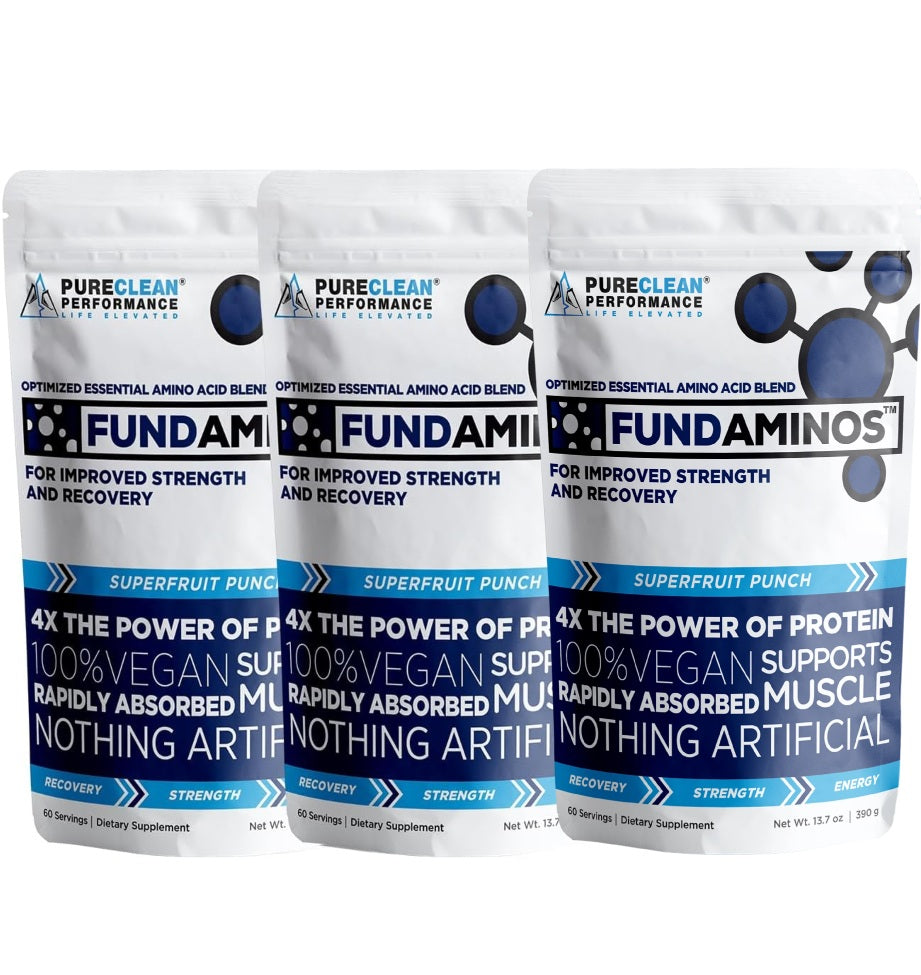 FUNDAMINOS™  - (3 Pack) Plant-Based Essential Amino Acid Powder